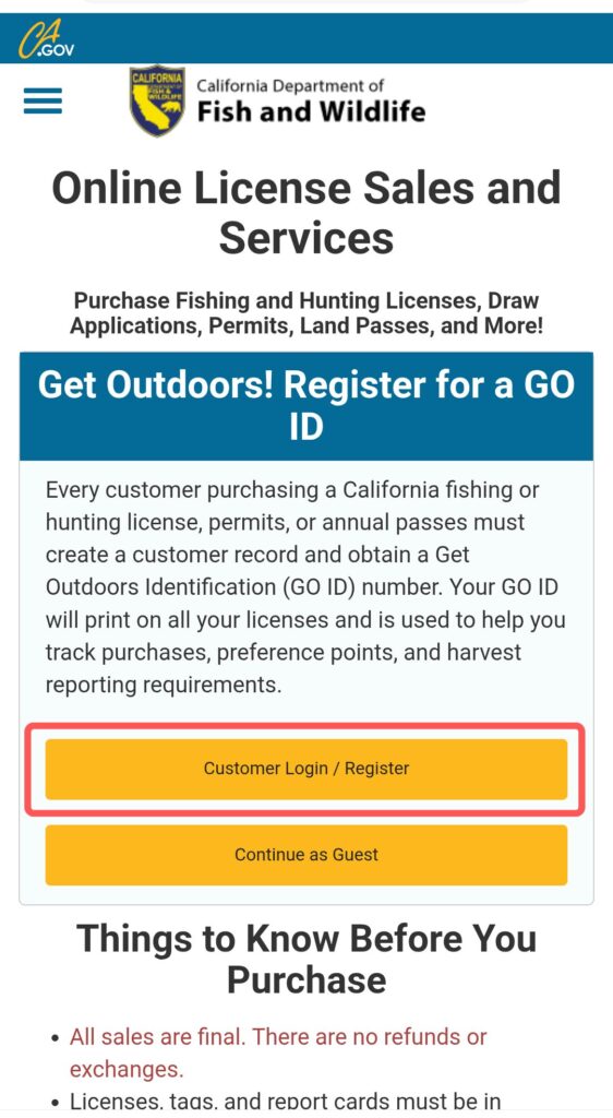 Online License Sales まずはGOIDから登録